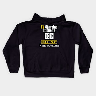 EV charging etiquette Kids Hoodie